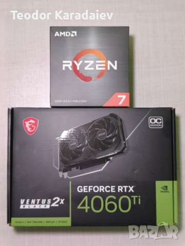RTX 4060 Ti 16GB VRAM / Ryzen 7 5800X / 64GB DDR4 / 1TB NVMe - Компютър за Видео монтаж, снимка 4 - Работни компютри - 54241426