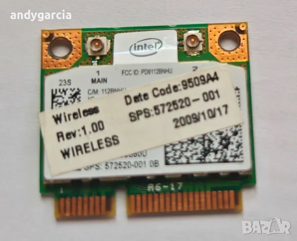  Intel Centrino Wireless-N 1000 Wi-Fi 802.11 b/g/n Single Band Half Mini PCIe карта за безжична мреж, снимка 2 - Мрежови адаптери - 55508895