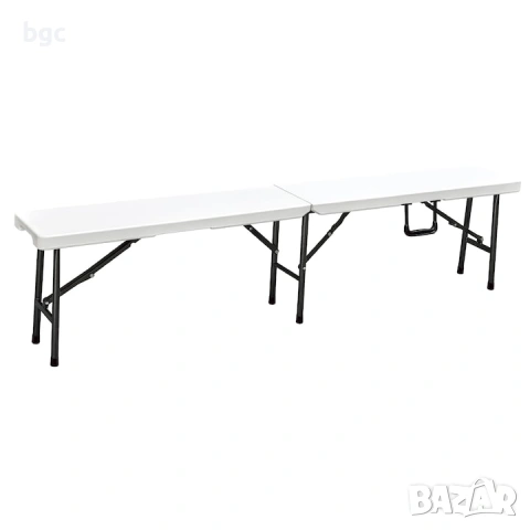  Комплект пейка от 2 части за градина/тераса/двор Kring Banquette, Сгъваема, 180x25x43, Метал/Пластм
