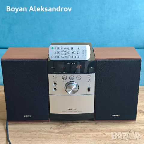 Sony CMT-EH25 — Микро Hi-Fi Система с CD, USB и Касетен дек + оригинално дистанционно 