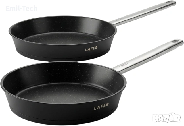 Тигани Lafer 24/28см – неръждаема стомана, индукция, PFAS free, нови