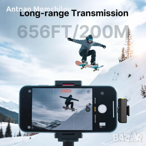Безжичен микрофон FULAIM X6S 2 Mic комплект, снимка 3 - Микрофони - 54963832