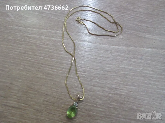 Огърлица с перидот, снимка 2 - Колиета, медальони, синджири - 55693993