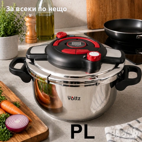 Тенджера под налягане Oliver Voltz OV51311B9, 9 литра, Индукция, Многослойно термо дъно Код P2507, снимка 5 - Съдове за готвене - 54446584