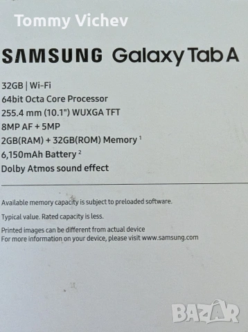 Samsung Galaxy tab A , снимка 5 - Таблети - 54696663