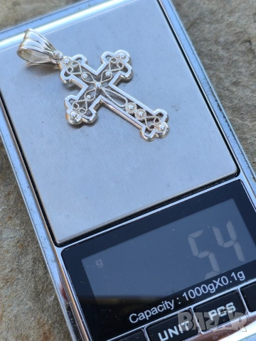 Сребърен кръст филигран, снимка 7 - Колиета, медальони, синджири - 55252597