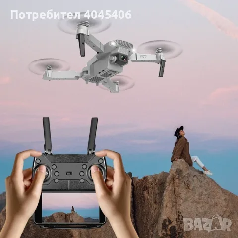 Дрон, 4k HD двойна камера, снимка 3 - Дронове и аксесоари - 55481058