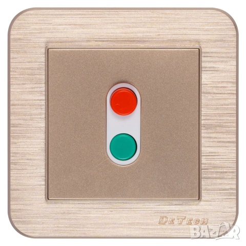 Ключ за бойлер DeTech DE-9223-AC, 20A, 250V, IP20, за вграждане, златист, снимка 2 - Други - 55138545