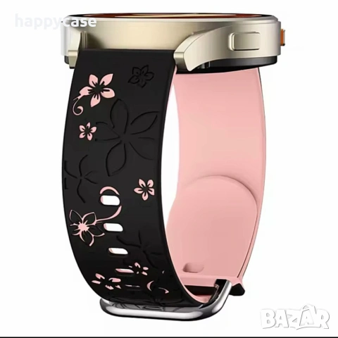 FLORAL Силиконова каишка за Huawei Watch/Samsung/Xiaomi/Garmin/Amazfit, снимка 10 - Каишки за часовници - 50991271