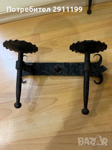 Аплик / свещник за стена, 2 бр., снимка 6 - Антикварни и старинни предмети - 54267073