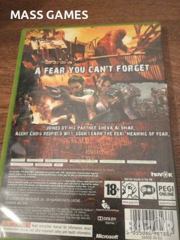 Resident evil 5 Xbox360, снимка 3 - Игри за Xbox - 54531934