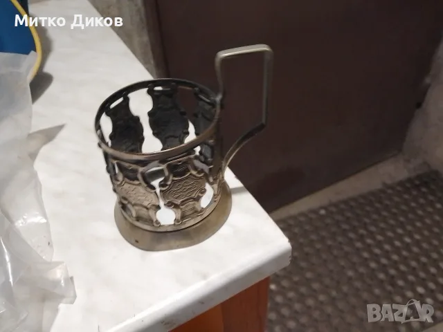 Стайни подстакани 6 броя винтидж СССР мелхиор, снимка 4 - Други ценни предмети - 55681856
