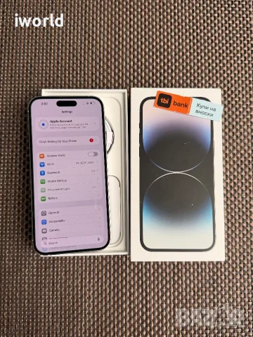 100% БАТЕРИЯ ❗️ iPhone 14 Pro MAX Лизинг от 20€/мес / Silver - бял/ сив 128Gb 📛, снимка 6 - Apple iPhone - 55614059