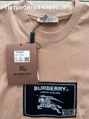 Нова тениска Burberry размер S , снимка 4 - Тениски - 54193286