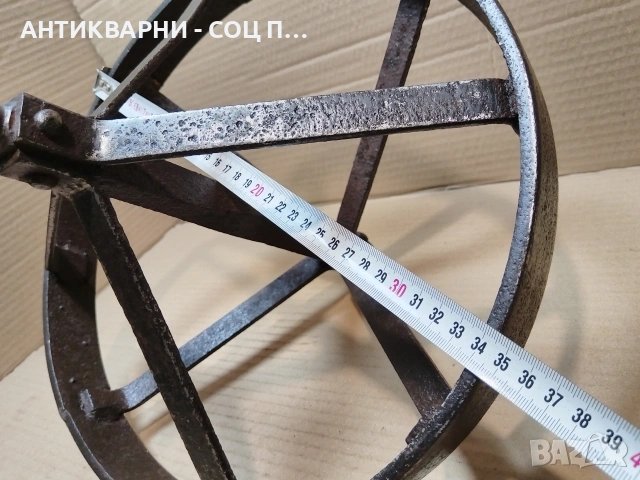 Старо Ковано Метално Колело За Ръчна Количка. / 4,7 кг. / НОМЕР 755., снимка 9 - Антикварни и старинни предмети - 54093149