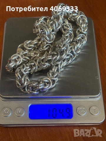 Сребърен ланец 105гр проба 925, снимка 5 - Колиета, медальони, синджири - 54247011