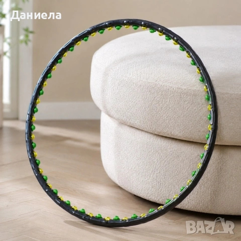 Магнитен масажен обръч Hula Hoop 98 см с 64 масажни точки – удобни тренировки у дома