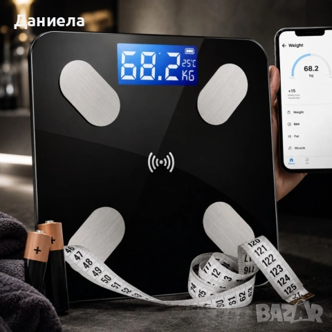 Smart Scale – Умна Bluetooth везна с анализ на телесни мазнини, BMI и мускулна маса