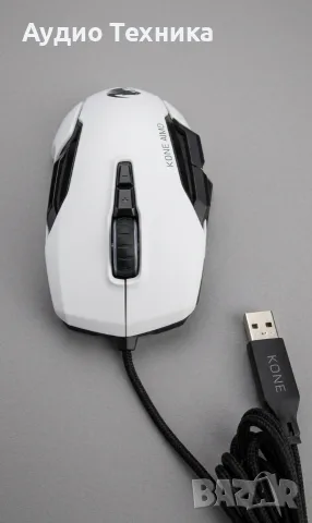 Roccat Kone Aimo White Бяла мишка, снимка 2 - Клавиатури и мишки - 55671064
