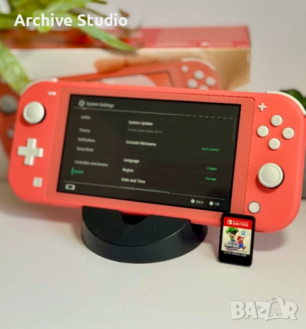 Nintendo Switch Lite Coral (Корал/Розов) + Super Mario Bros. Wonder | КАТО НОВО!, снимка 5 - Nintendo конзоли - 54618872