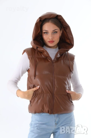 Нов Кафяв Дамски Елек Лак 