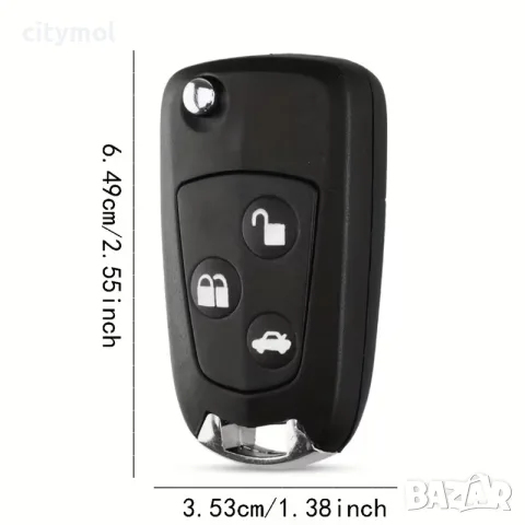 Модифицираща кутийка за ключ с 3 бутона, острие FO21 за Ford, Focus, Mondeo, Fiesta, C-MAX, Fusion,, снимка 2 - Аксесоари и консумативи - 55465959