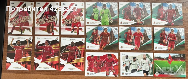 Пълен базов сет карти Topps Liverpool Team Set 2021/22, снимка 3 - Колекции - 54689602