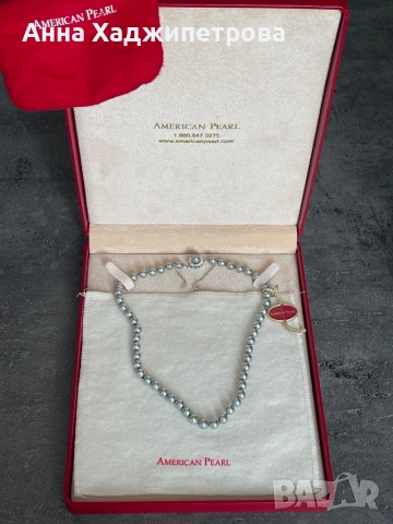 Перлена огърлица от American Pearl, снимка 3 - Колиета, медальони, синджири - 54389920