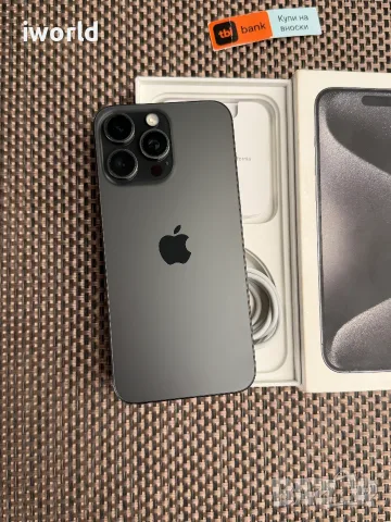 КАТО НОВ❗️iPhone 15 PRO MAX Лизинг от 20€/мес / Black Titanium, снимка 2 - Apple iPhone - 55299264