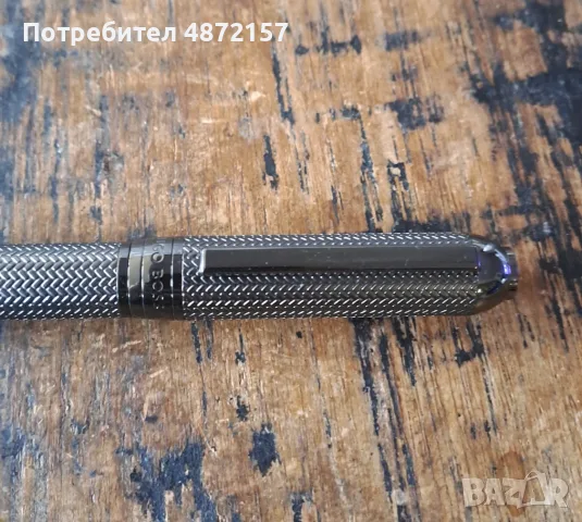 химикалка HUGO BOSS Gun метал с шарки тип рибена кост, снимка 8 - Ученически пособия, канцеларски материали - 55577755