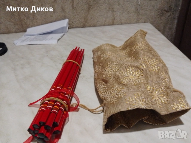 луксозни дървени клечки за хранене в традиционен японски стил,15 броя 225 мм нови в луксозна торба 