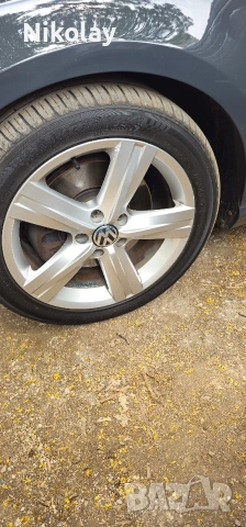 Оригинални джанти със гуми 5×112 Volkswagen 17-цола, снимка 4 - Гуми и джанти - 55191344