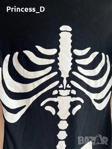 Рокля H&M скелет принт, снимка 3 - Рокли - 54364257
