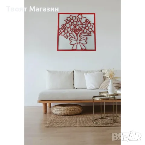 Стенна декорация "Цвете 4", снимка 2 - Декорация за дома - 55301778