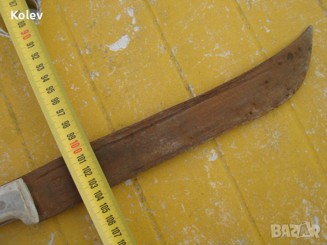 Голям стар кован нож с ковашки печат, снимка 5 - Колекции - 54369728