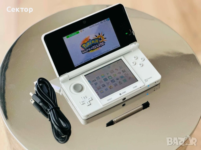 Nintendo 3DS White + 70 игри Pokemon Zelda Mario Нинтендо