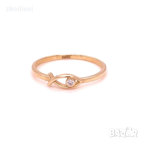 Златен дамски пръстен 1,16гр. 14кр. проба:585 размер:54 модел:38873-5