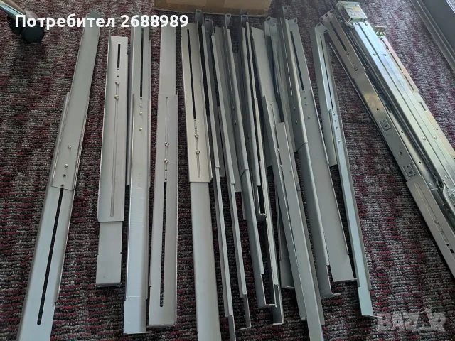 Регулируеми универсални рак релси 1U (носещи планки за сървърен шкаф)