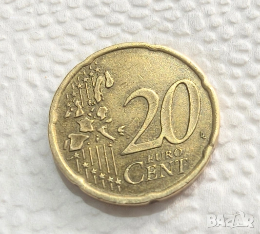 Колекционерска монета 20 лепта 2002г серия Е .употребяван допълнителен метал , снимка 2 - Нумизматика и бонистика - 55224178
