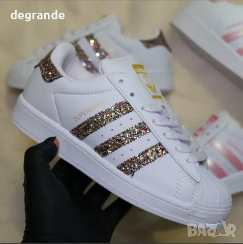 👟 Дамски Маратонки Adidas Superstar, снимка 3 - Маратонки - 55399402