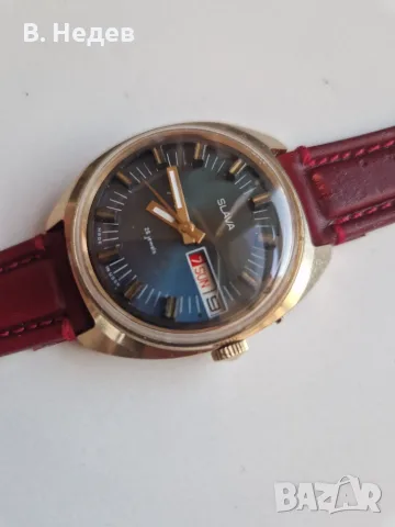 SLAVA кал. 2428, 26 jewels USSR, 2428, case 37mm, Au 5, TOP!, снимка 2 - Мъжки - 55578601