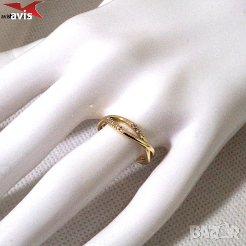 Пръстен с 14К златно покритие 224860, снимка 3 - Пръстени - 54022695