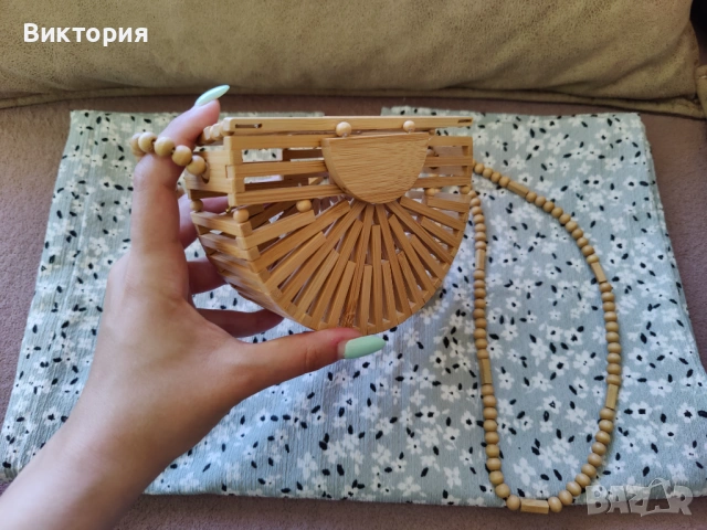 Бамбукова чантичка, снимка 6 - Чанти - 54765701