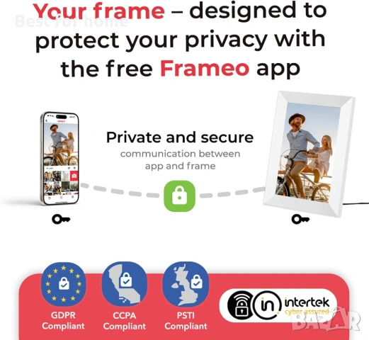Frameo Бяла 10,1-инчова смарт WiFi цифрова фоторамка, цифрова фоторамка Wi-Fi с 32GB памет и SD слот, снимка 5 - Друга електроника - 54886003