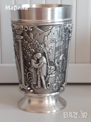 Комплект за вино и ракия от калай Antik*Vintage #92, снимка 12 - Антикварни и старинни предмети - 54526281