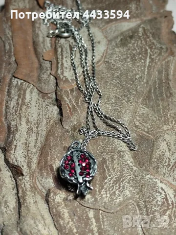 Сребърно колие "Нар", снимка 2 - Колиета, медальони, синджири - 55600097
