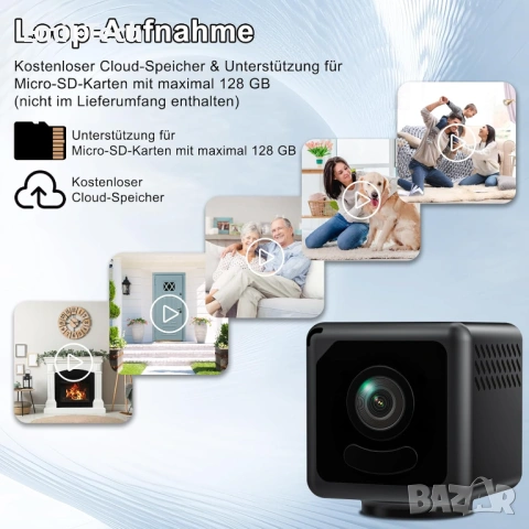 aosu 4K соларна WiFi камера + декоративна камера + мини WiFi камера, снимка 15 - Комплекти за видеонаблюдение - 54874531