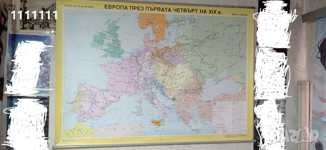 историческа карта Европа 14-15 век, снимка 6 - Антикварни и старинни предмети - 55017975