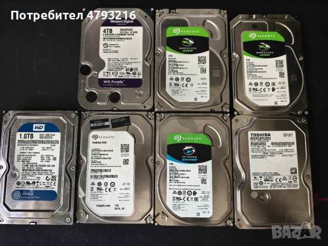 HDD 1TB  без лоши сектори Различни видове Тествани