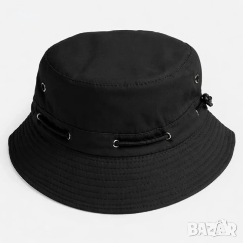 Мъжка шапка тип bucket черна_1261086